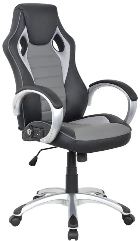 X Rocker Rogue 2.0 Bluetooth Rechargeable PC Gaming Chair in Gray;Black by Ace Casual Furniture