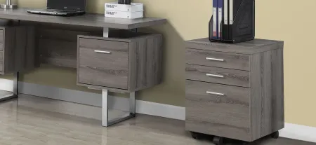 Ogden File Cabinet in Dark Taupe by Monarch Specialties