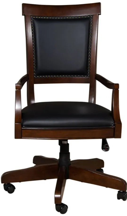 Brayton Manor Home Office Chair in Dark Brown by Liberty Furniture