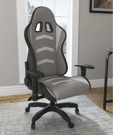 Lynxtyn Gaming Chair in White/Gray by Ashley Express