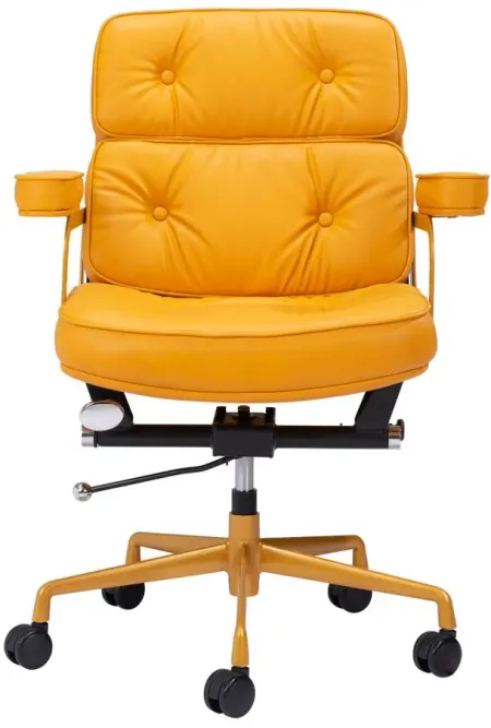 Smiths Office Chair in Yellow by Zuo Modern