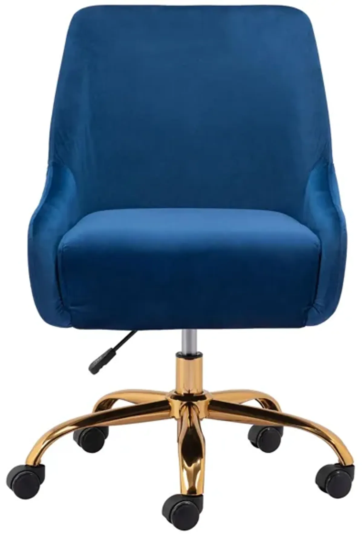 Madelaine Office Chair in Navy, Gold by Zuo Modern