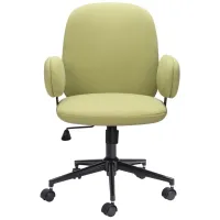 Lionel Office Chair in Olive Green, Black by Zuo Modern