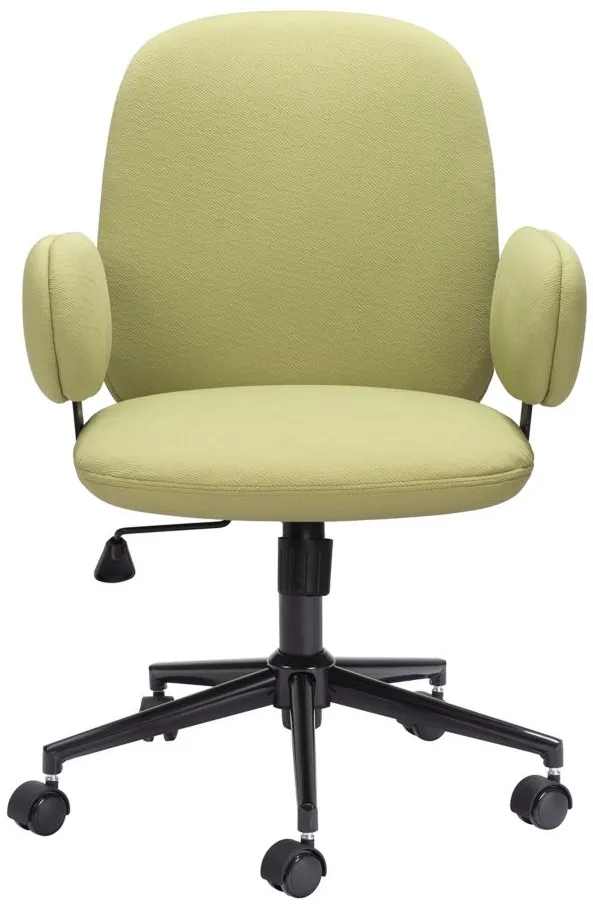 Lionel Office Chair in Olive Green, Black by Zuo Modern