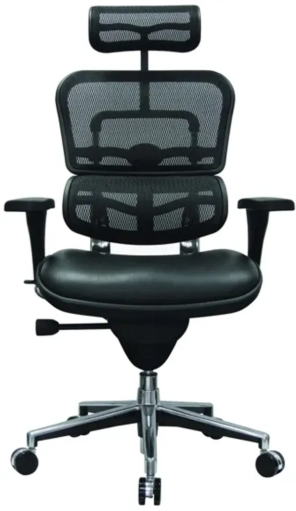 Ergo Hi Leather Seat/Mesh Back