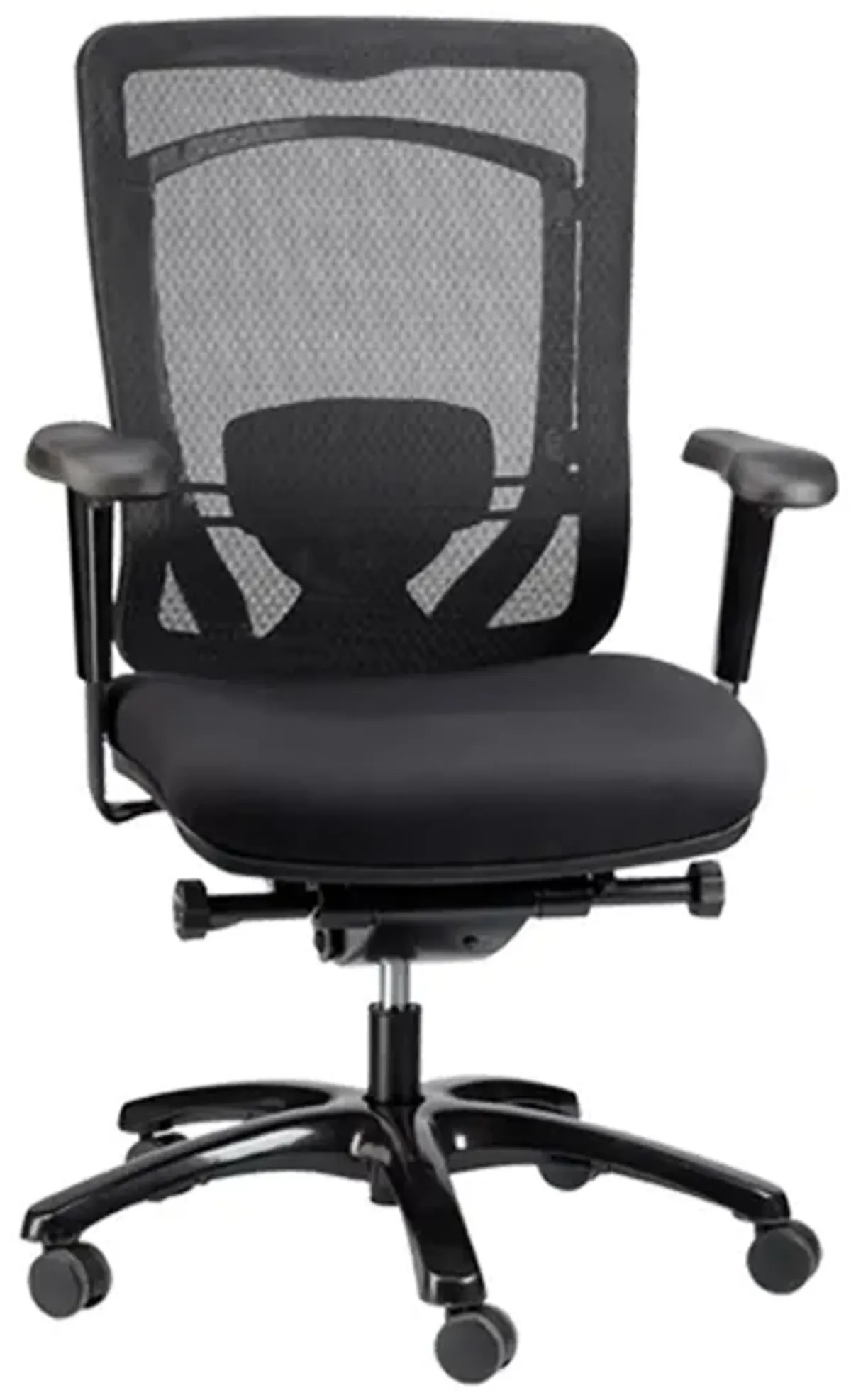 Monterey Mesh Back/Fabric Seat in Black