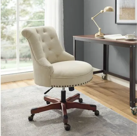 Sinclair Office Chair in Beige by Linon Home Decor