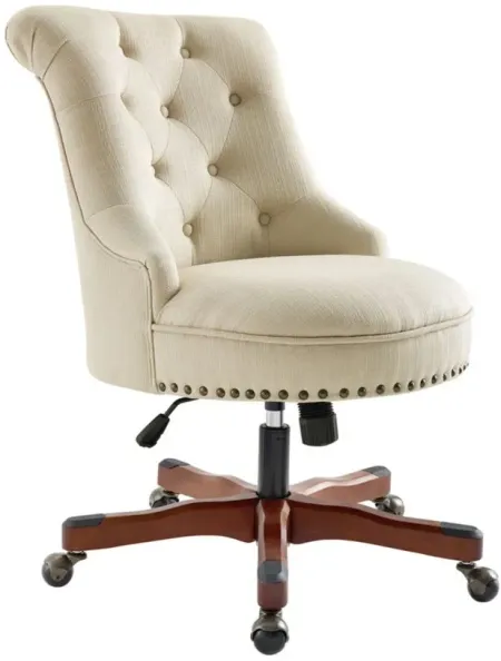 Sinclair Office Chair in Beige by Linon Home Decor