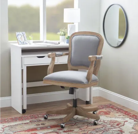 Maybell Office Chair in Light Gray by Linon Home Decor