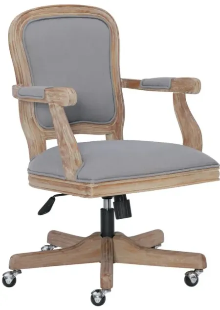 Maybell Office Chair in Light Gray by Linon Home Decor