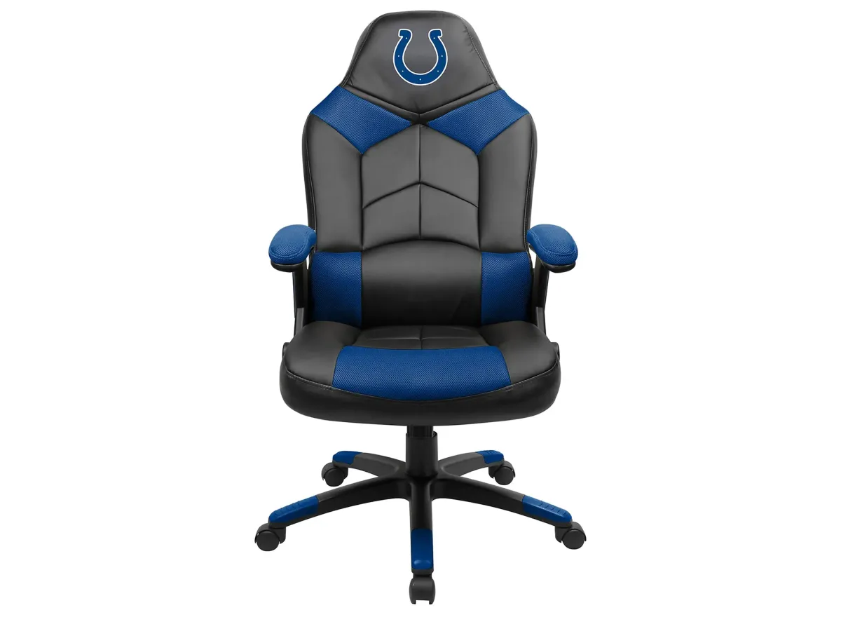 NFL Faux Leather Oversized Gaming Chair in Indianapolis Colts by Imperial International