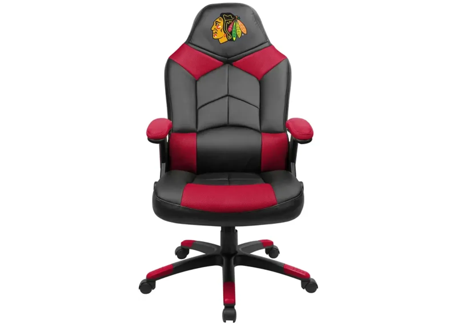 NHL Faux Leather Oversized Gaming Chair in Chicago Blackhawks by Imperial International