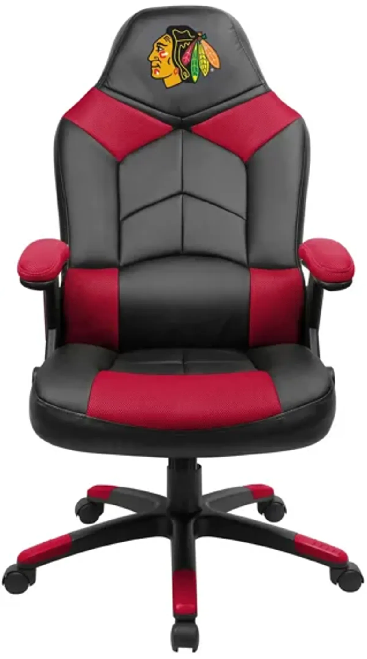 NHL Faux Leather Oversized Gaming Chair in Chicago Blackhawks by Imperial International