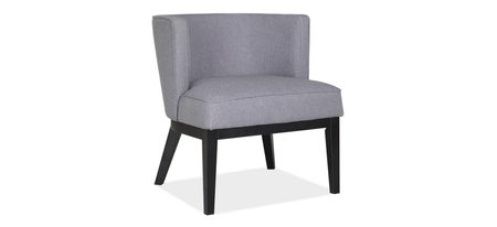 Bowery Collection Barrel Back Arm Chair by OfficeSource in Gray Linen with Black; Black by Coe Distributors