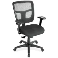 Crusader Task Chair in Black Fabric Seat; Black by Coe Distributors