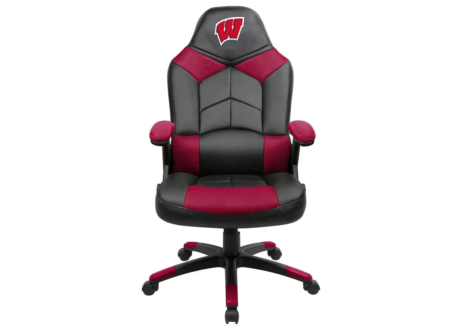 NCAA Faux Leather Oversized Gaming Chair in University Of Wisconsin by Imperial International