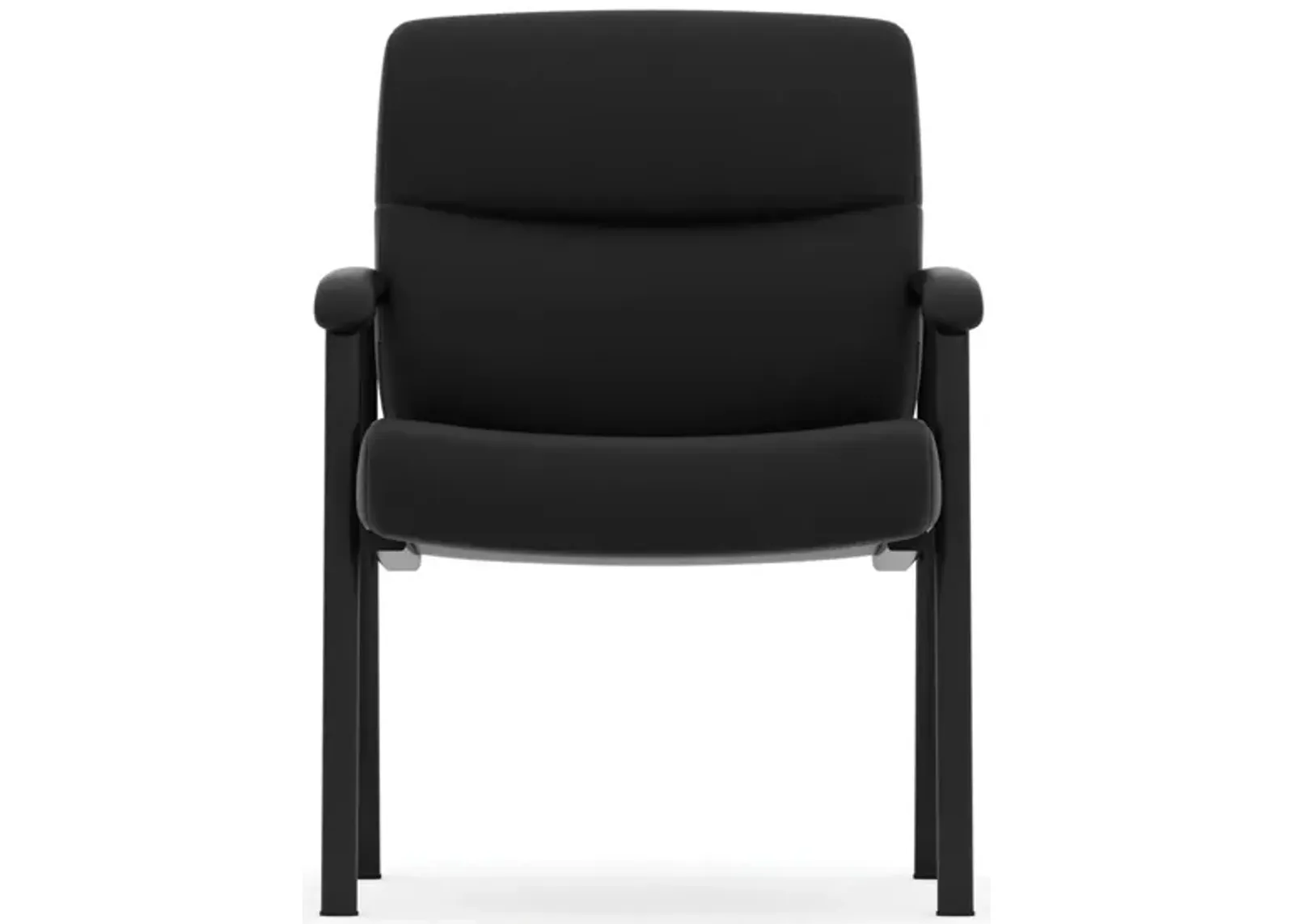 Epi Office Armchair in Black Antimicrobial Vinyl; Black by Coe Distributors