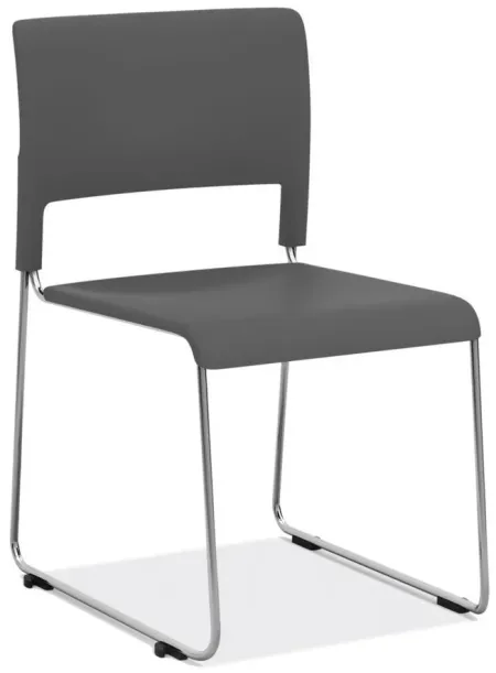 Eowthra Side Chair in Charcoal; Chrome by Coe Distributors
