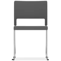 Eowthra Side Chair in Charcoal; Chrome by Coe Distributors