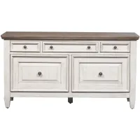 Magnolia Park Credenza in Two Tone White/Brown by Liberty Furniture