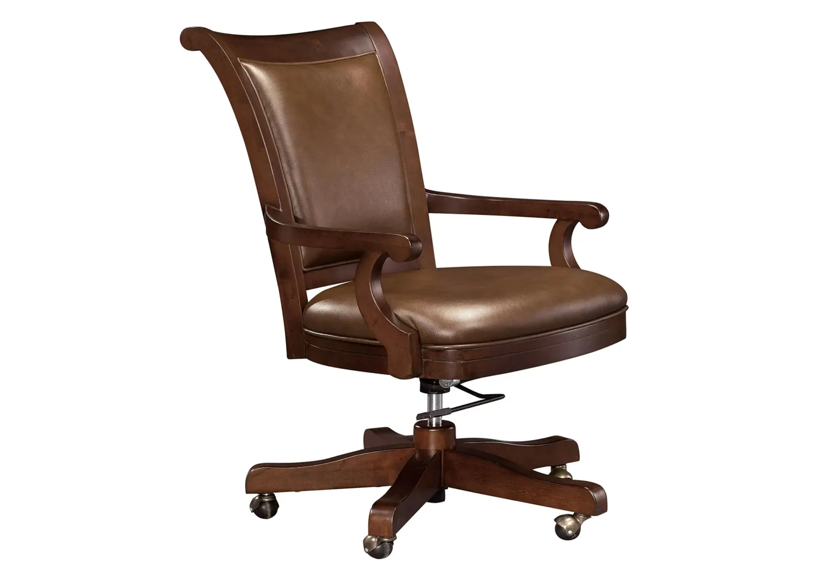 Ithaca Club Chair in Hampton Cherry by Howard Miller Clock