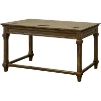 Porter Traditional Wood Writing Desk in Brown by Martin Furniture