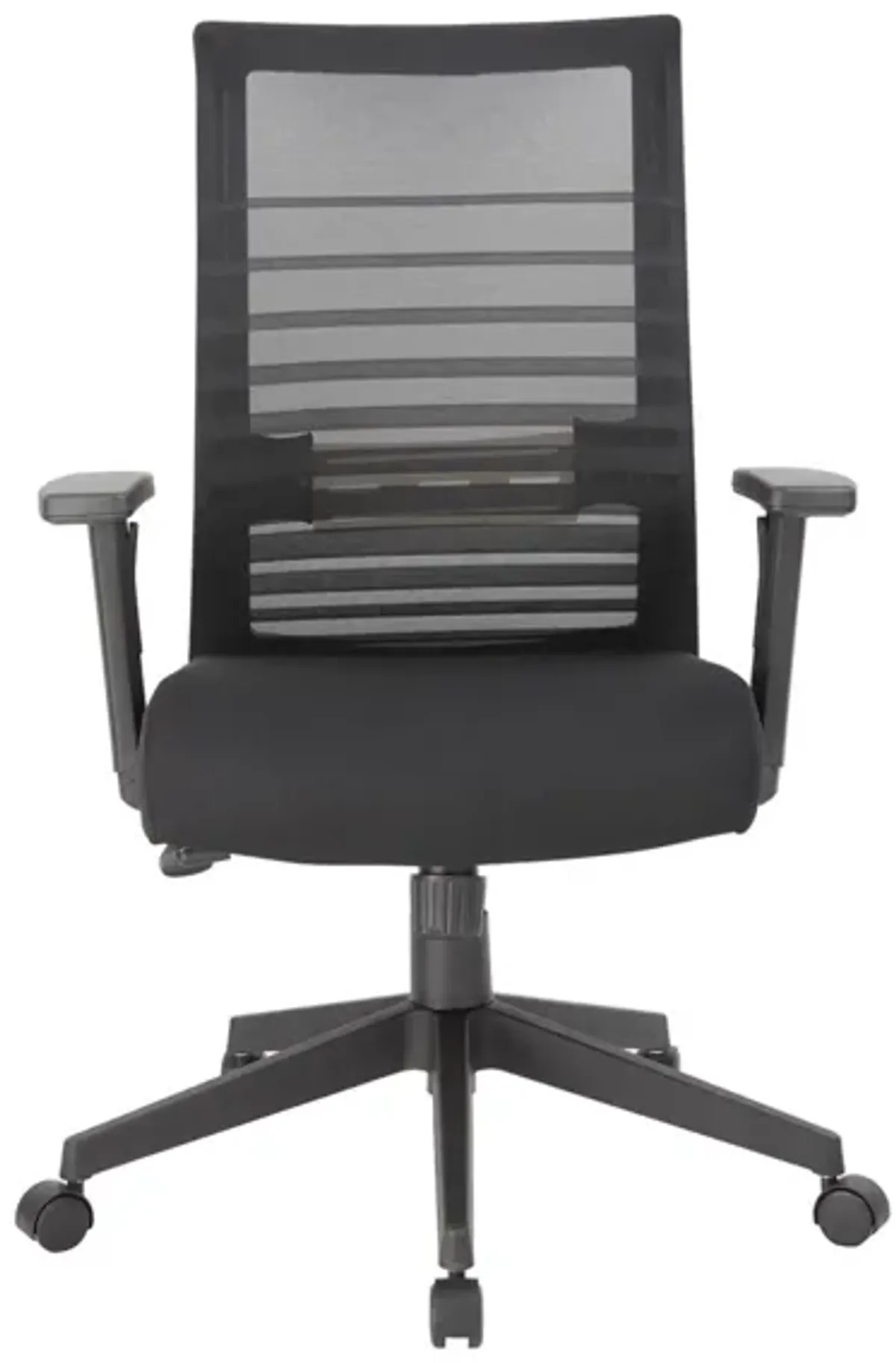 Voodoona Task Chair in Black Mesh Back with Black Fabric Seat; Black by Coe Distributors