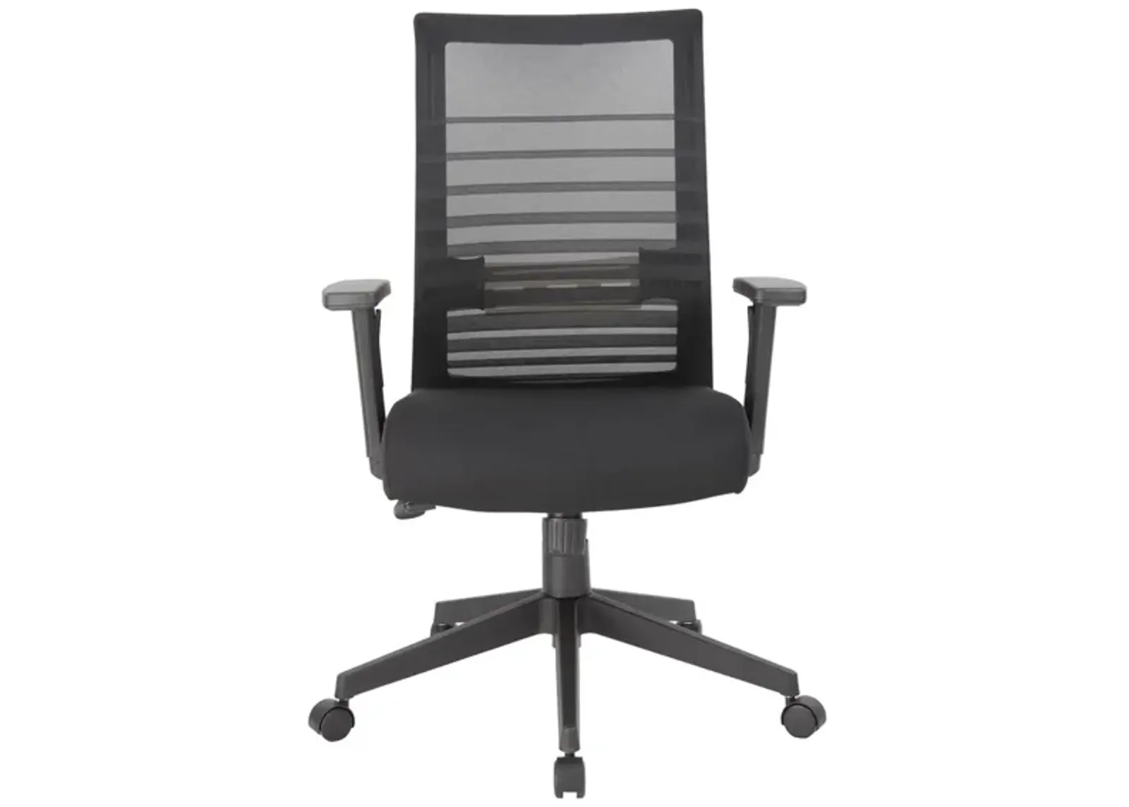 Voodoona Task Chair in Black Mesh Back with Black Fabric Seat; Black by Coe Distributors