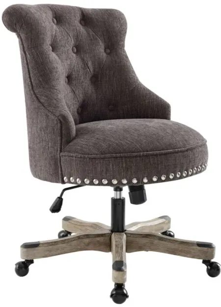 Sinclair Office Chair in Charcoal Gray by Linon Home Decor