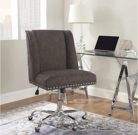 Draper Office Chair in Charcoal by Linon Home Decor