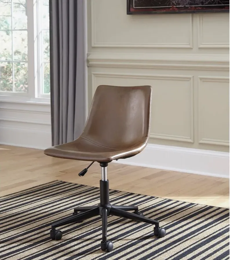 Hepburn Home Office Chair in Brown by Ashley Furniture