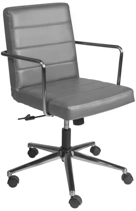 Leander Low Back Office Chair in Gray by EuroStyle