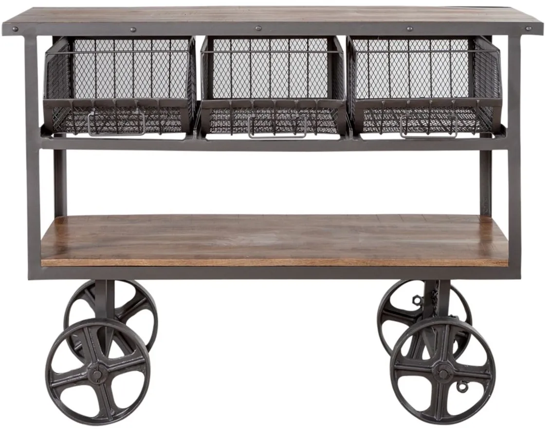 Farmers Market Accent Trolley in Rustic Caramel Finish by Liberty Furniture