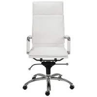 Gunar High Back Office Chair in White by EuroStyle