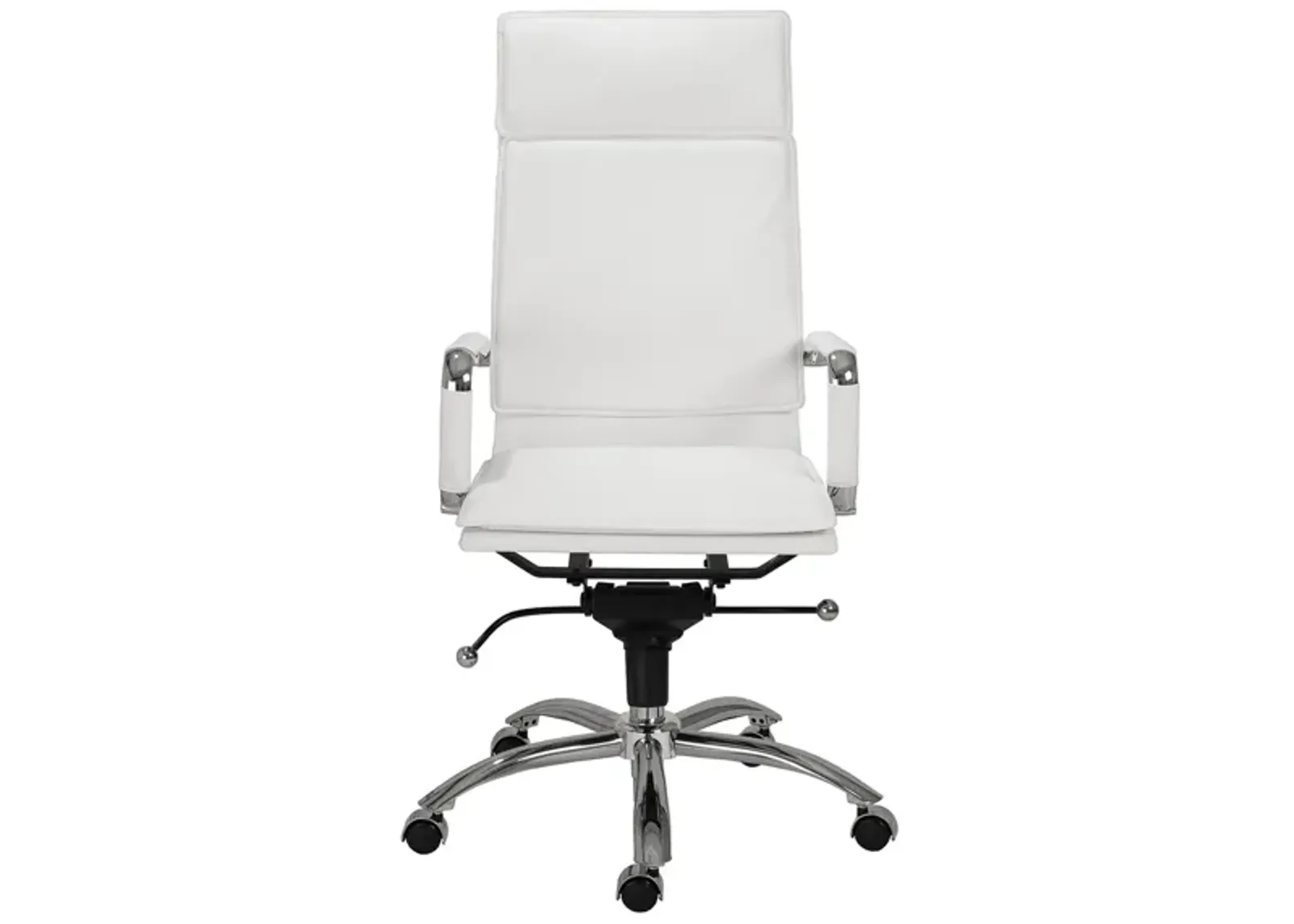 Gunar High Back Office Chair in White by EuroStyle