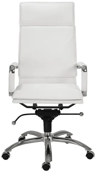 Gunar High Back Office Chair in White by EuroStyle