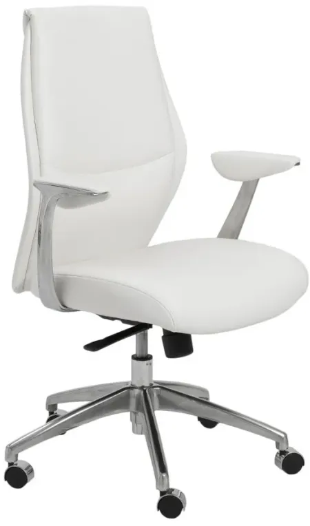 Crosby Low Back Office Chair in White by EuroStyle