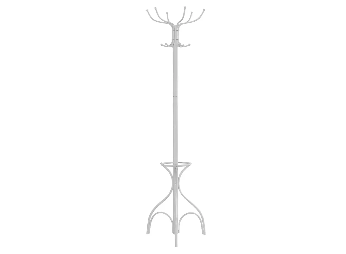 Monarch Specialties Coat Rack in White by Monarch Specialties