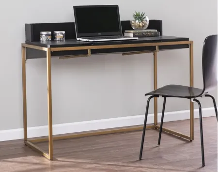 Hastings Flip-Top Desk in Black by SEI Furniture