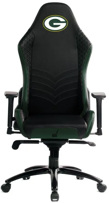 NFL Faux Leather Pro Series Gaming Chair in Green Bay Packers by Imperial International