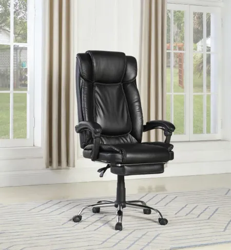 Woodard Computer Chair in Black by Chintaly Imports