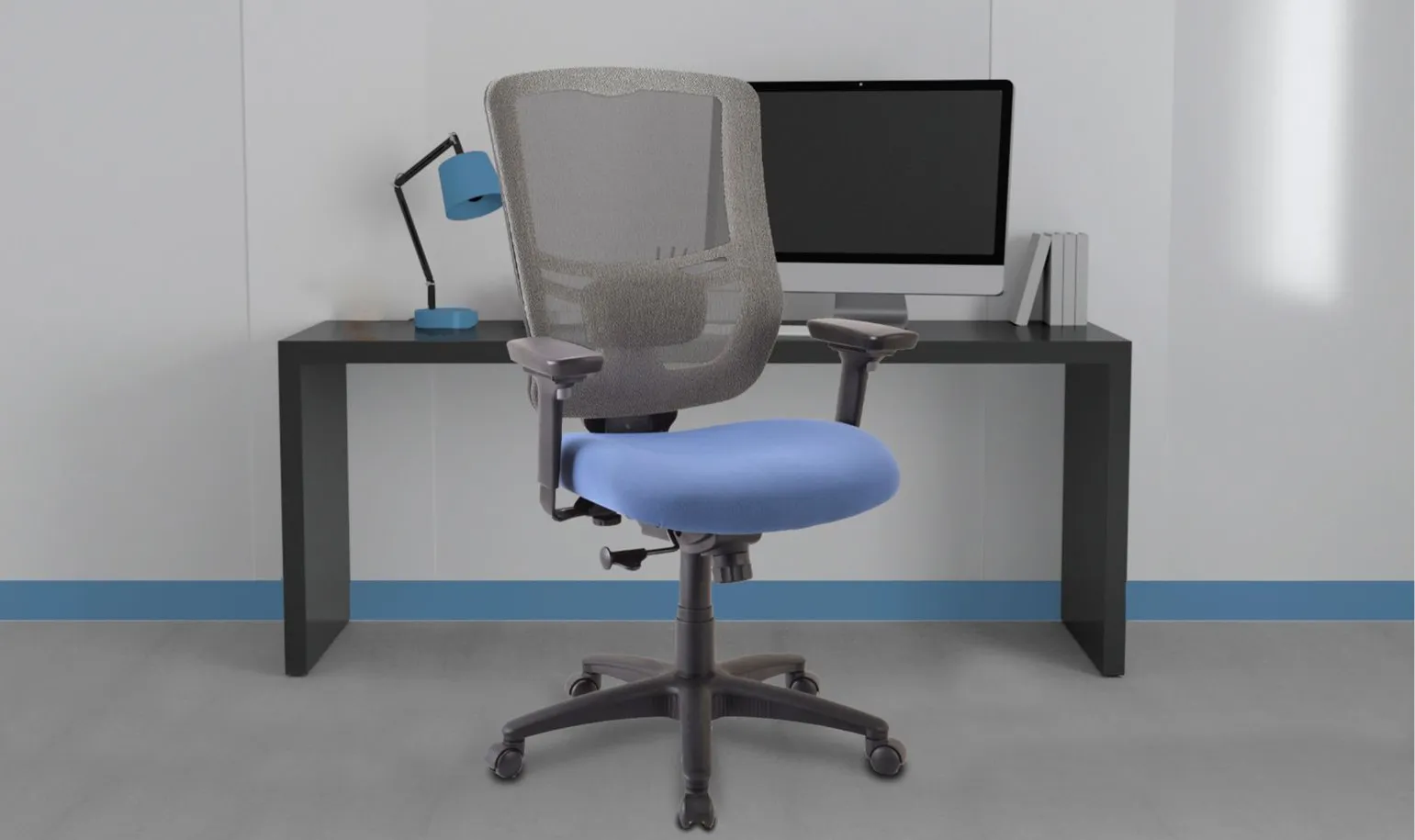 Tempur-Pedic Mesh Back Home Office Chair in Denim