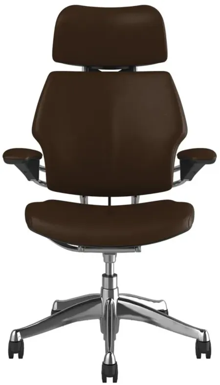 Humanscale Freedom Premium Leather Ergonomic Office Chair in Canyon Leather by Humanscaleoration