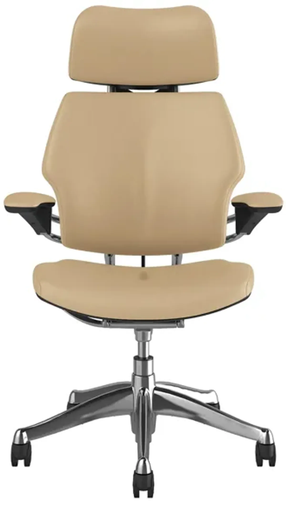 Humanscale Freedom Premium Leather Ergonomic Office Chair in Sand Leather by Humanscaleoration