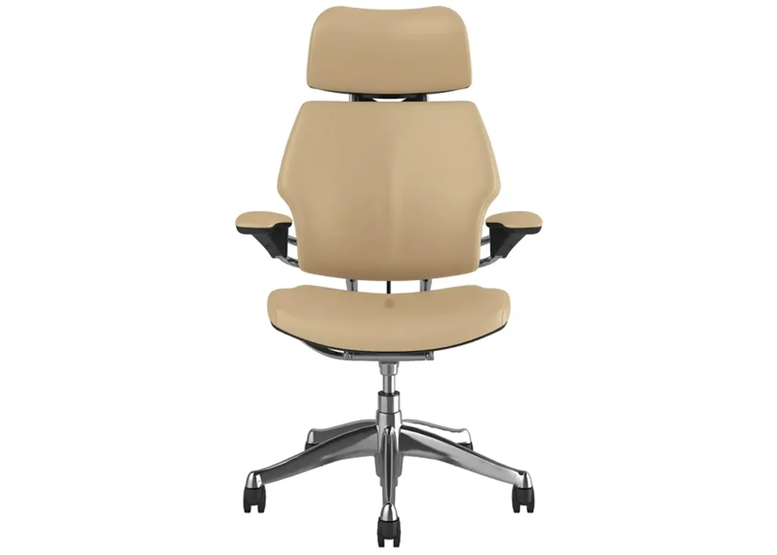 Humanscale Freedom Premium Leather Ergonomic Office Chair in Sand Leather by Humanscaleoration