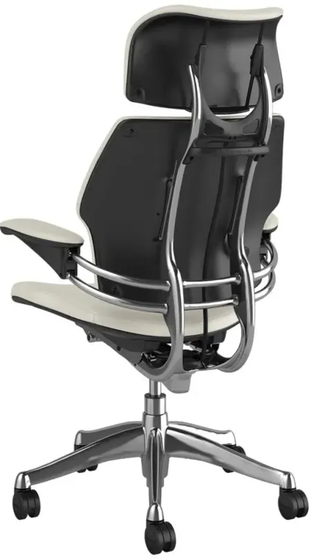 Humanscale Freedom Premium Leather Ergonomic Office Chair in Glacier Leather by Humanscaleoration