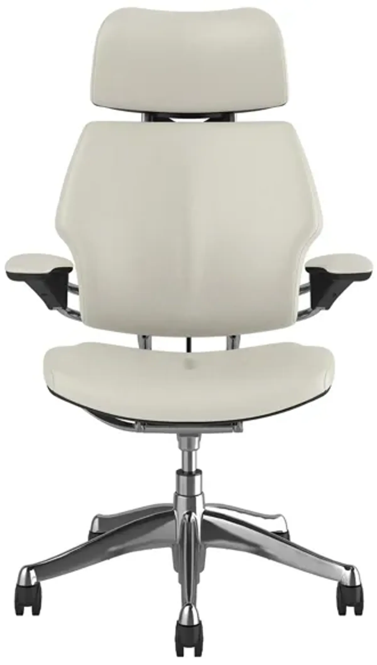 Humanscale Freedom Premium Leather Ergonomic Office Chair in Glacier Leather by Humanscaleoration