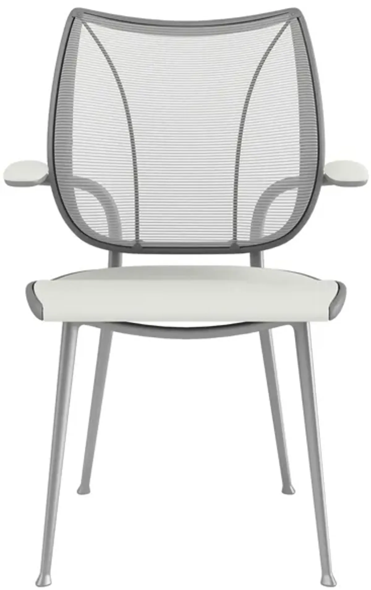 Humanscale Liberty Office Side Chair with Faux Suede Seat in White Mesh/Lotus by Humanscaleoration