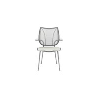 Humanscale Liberty Office Side Chair with Faux Suede Seat in White Mesh/Lotus by Humanscaleoration
