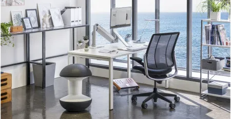 Humanscale Ballo Ergonomic Home Office Stool in Black by Humanscaleoration